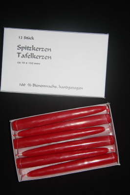 rote Tafelkerzen 18 x 150 mm